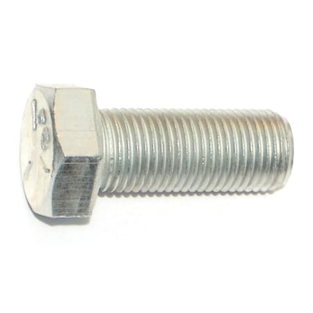 Grade 5, 1/2-20 Hex Head Cap Screw, Zinc Plated Steel, 1-1/4 In L, 5 PK